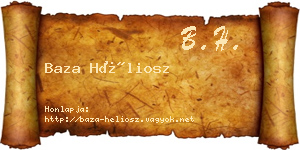 Baza Héliosz névjegykártya